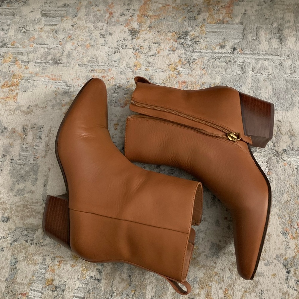 JCREW Tan Leather Booties